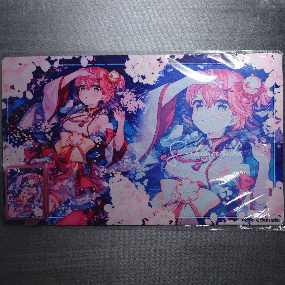 α1 ホロライブ 桜&水に浮かぶ&波紋 さくらみこ スリーブ&プレイマット