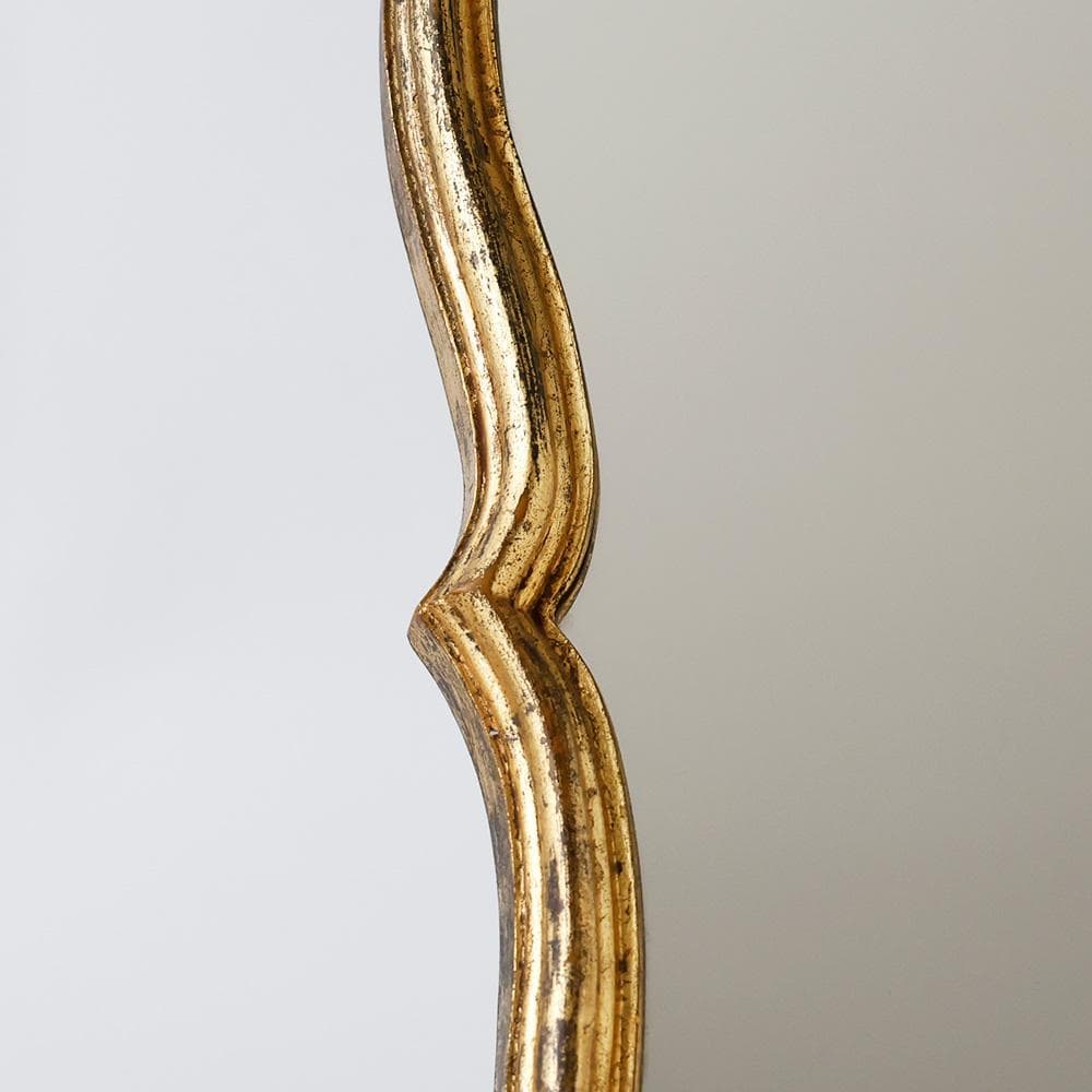 T　フランス直輸入 アンティークマルシェ 金縁ミラー