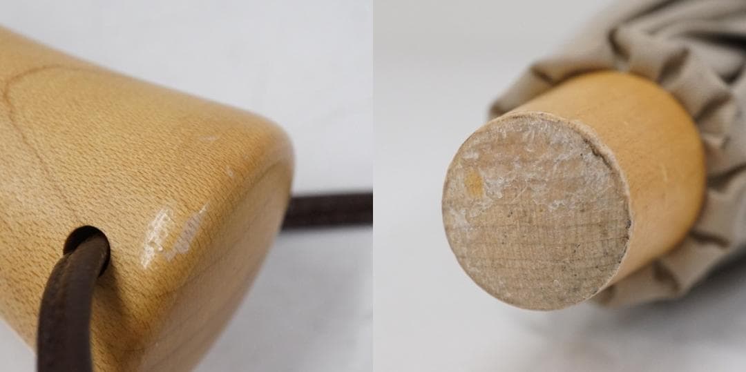 サンバリア100 完全遮光 折りたたみ傘 USED品 ベージュ コンビ 日傘