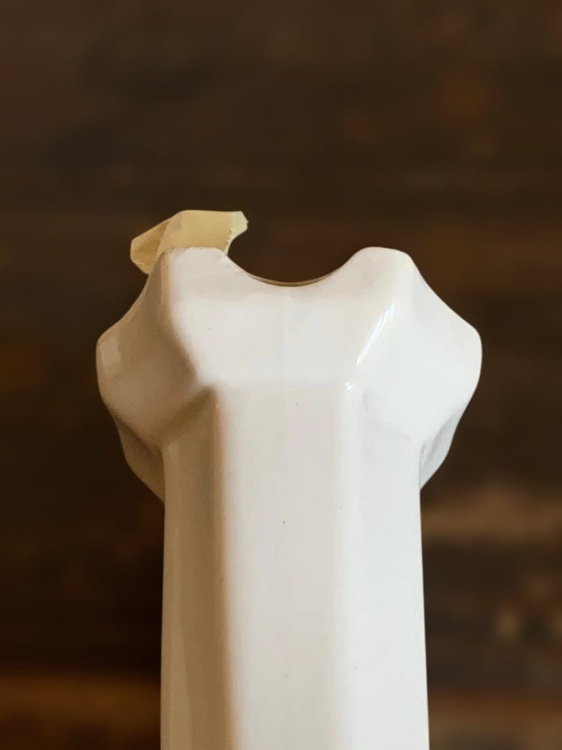 陶器アーム付ミルクガラスランプ パウダールーム アールデコデザイン/K311