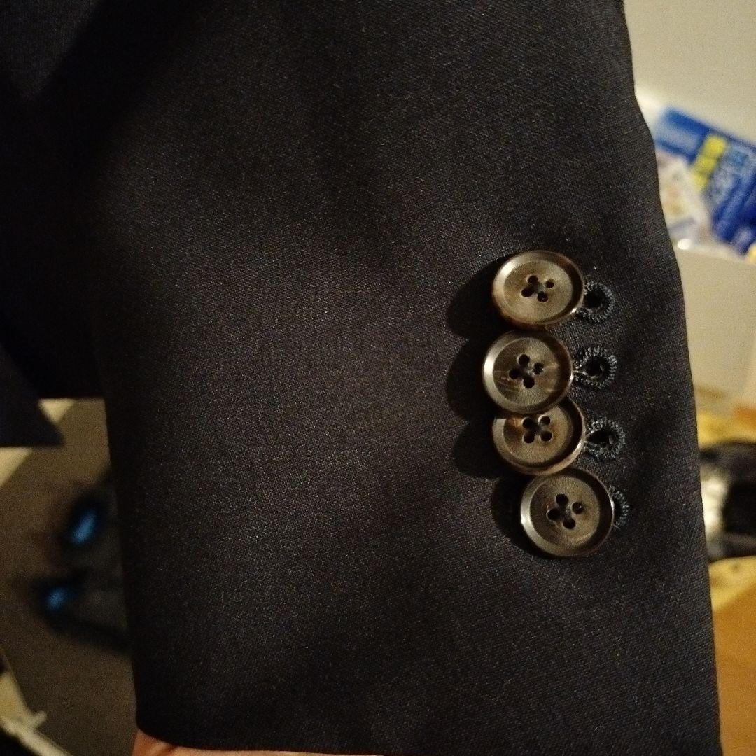 【最終値下】CARUSO ダブルブレスト ネイビー スーツ　44 ウールモヘア