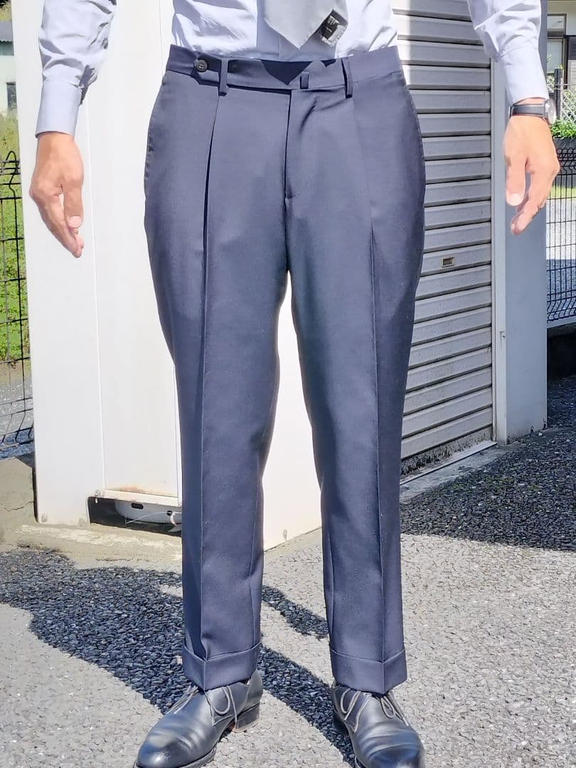 【最終値下】CARUSO ダブルブレスト ネイビー スーツ　44 ウールモヘア