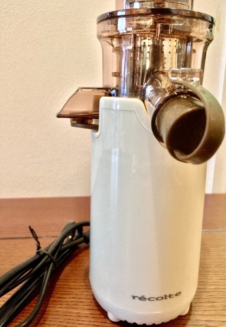 美品 レコルト コールドプレスジューサー 白 タオル掛け ステンレス セット