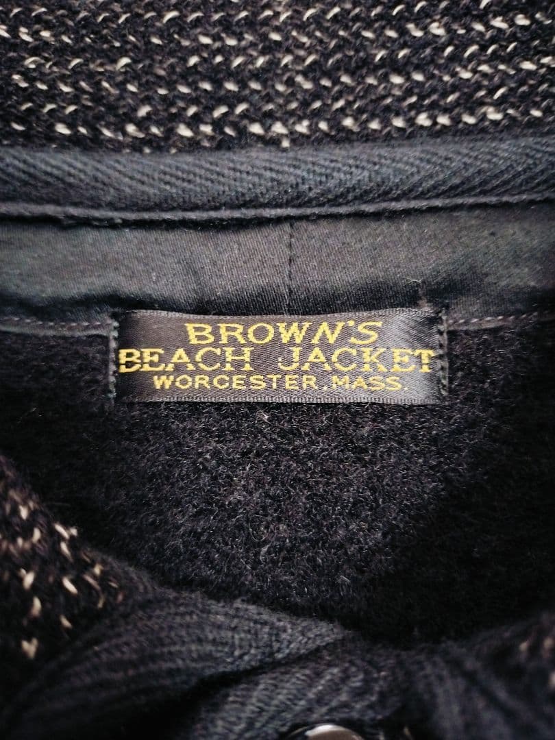 美品 ブラウンビーチ カバーオール 40 ファースト ブラック ゴマ塩