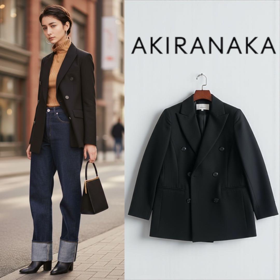 未使用級★AKIRANAKA ウール テーラードジャケット ダブルジャケット