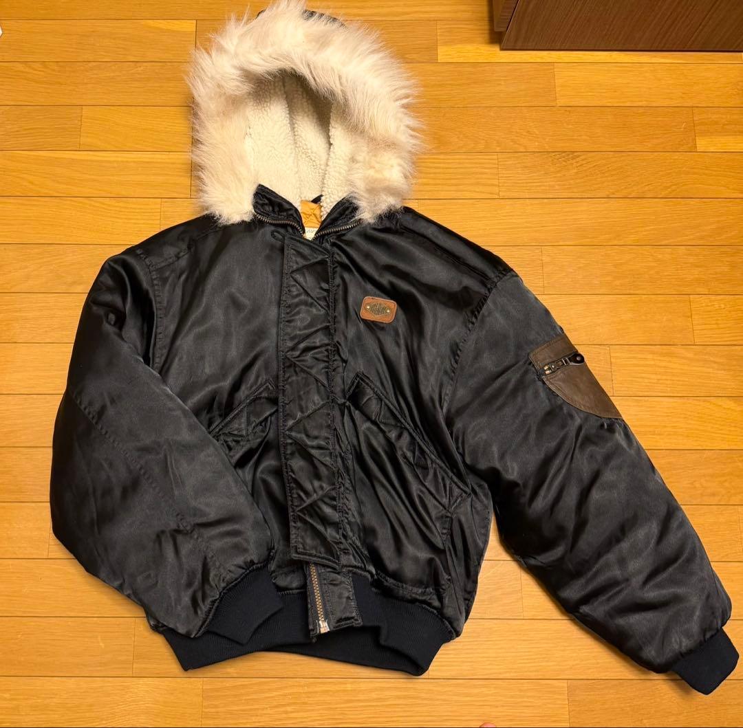 ファー付きフード ダウンジャケット　y2k 短丈