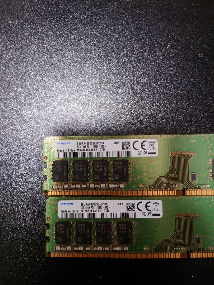 Samsung DDR4 メモリー 8GB×2枚組 16gb