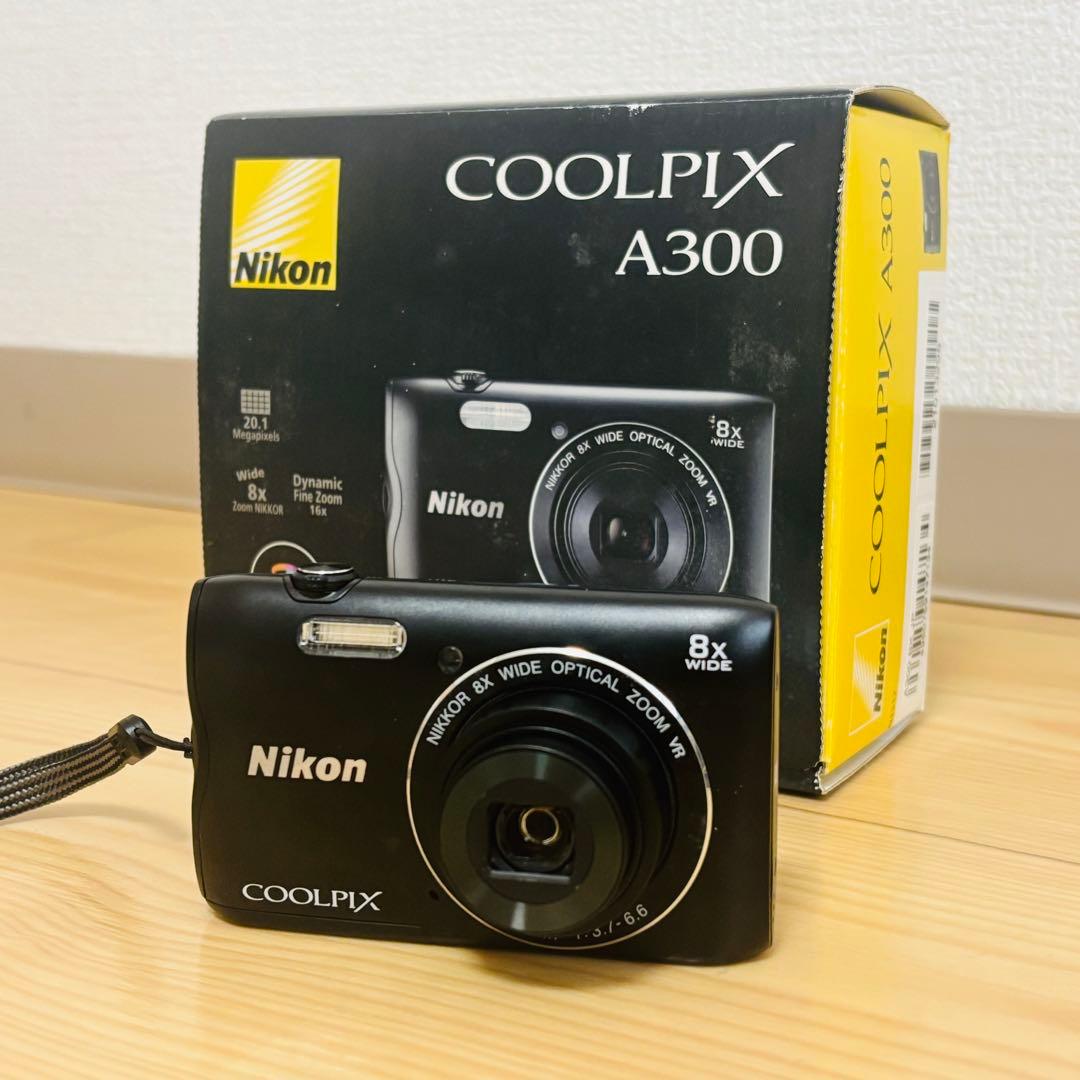 【美品】　Nikon Coolpix A300 ブラック デジカメ 訳あり