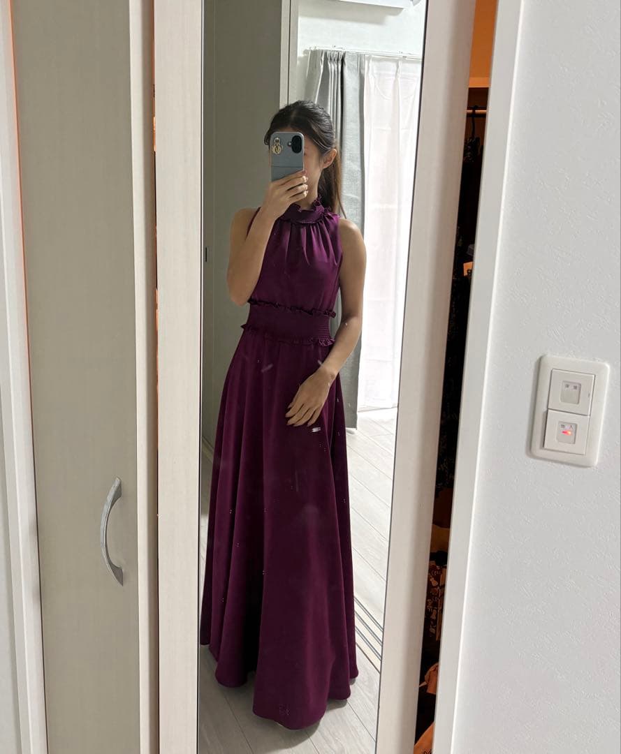 GINZA COUTURE パープル マキシドレス