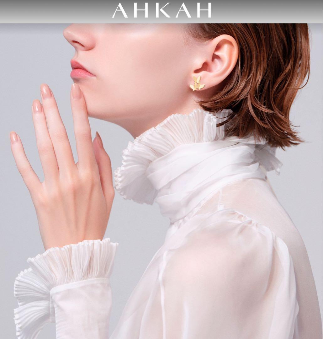 AHKAH パピヨンプリリアン ピアス(片耳用)