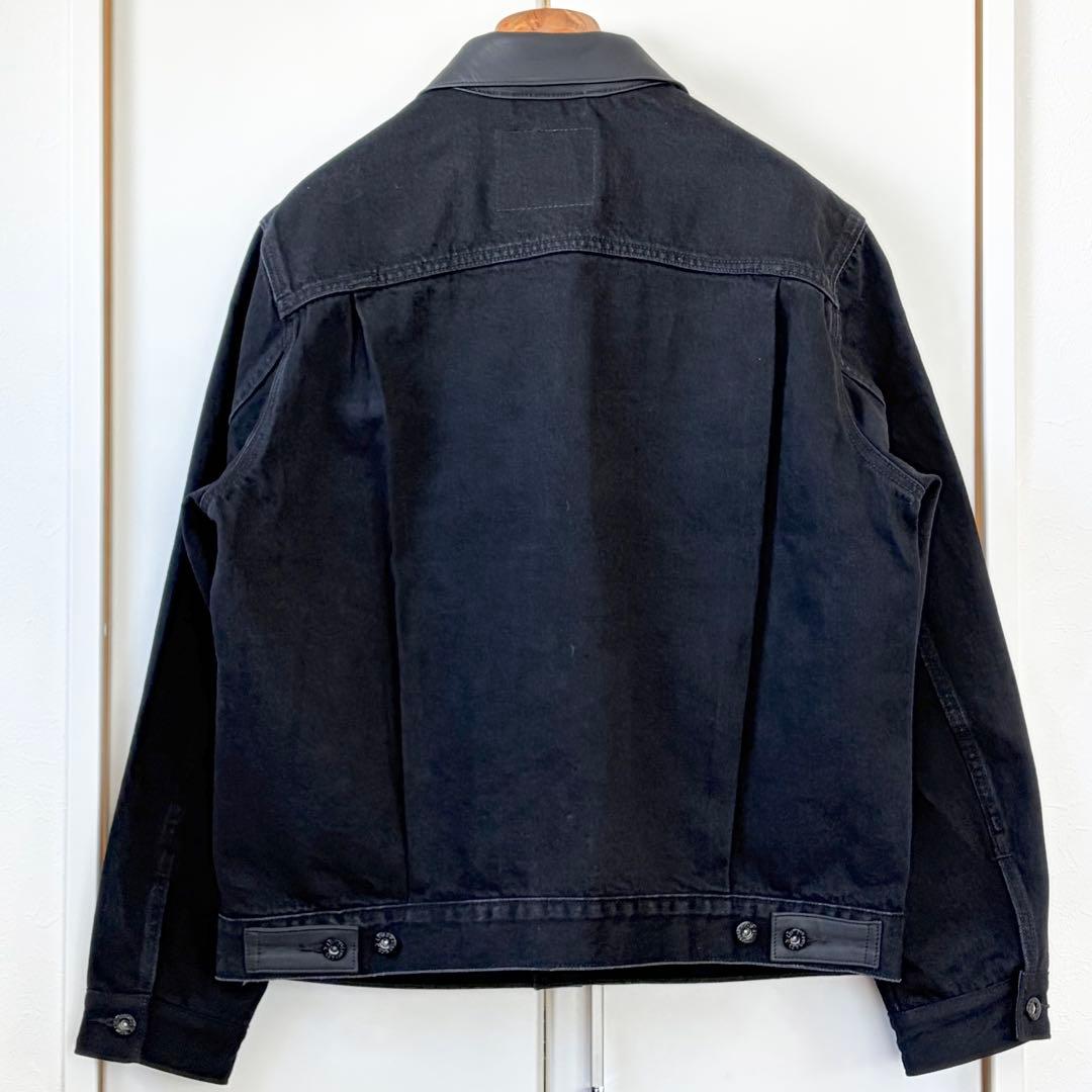 Levi’s　2nd　セカンド　トラッカー ジャケット　レザー　デニム　黒　M