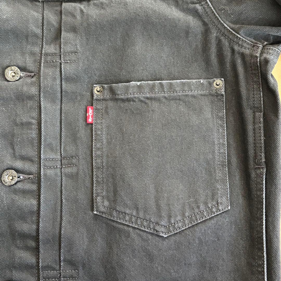 Levi’s　2nd　セカンド　トラッカー ジャケット　レザー　デニム　黒　M