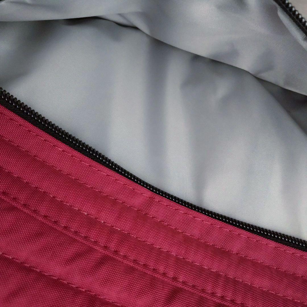【美品】ヘルシーバックバッグ　ビッグバッグ　ルビー　赤紫　ワインレッド