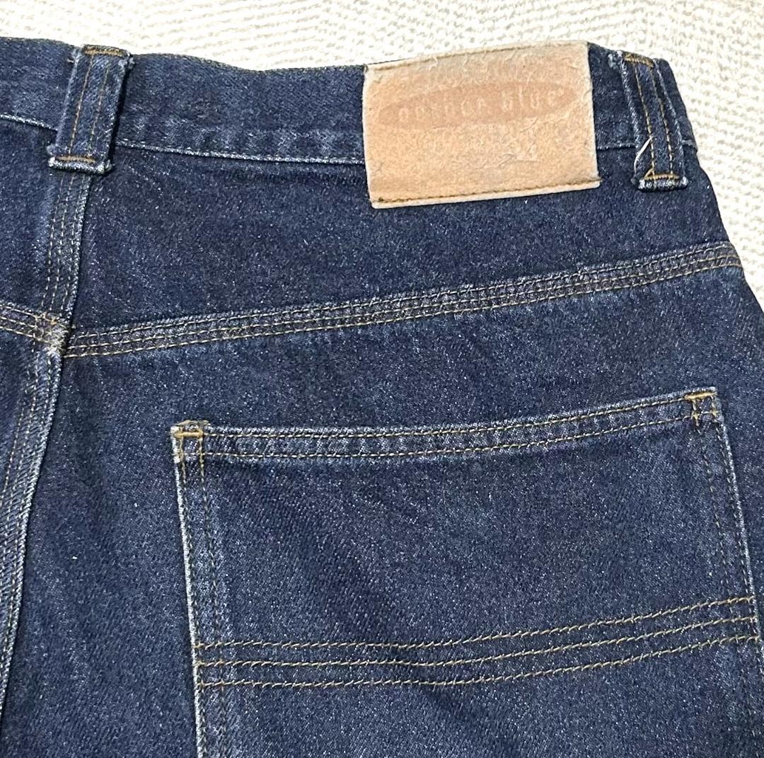 ANCHOR BLUE バギーワイドデニム 濃紺 カーゴポケット W36