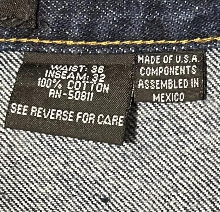 ANCHOR BLUE バギーワイドデニム 濃紺 カーゴポケット W36