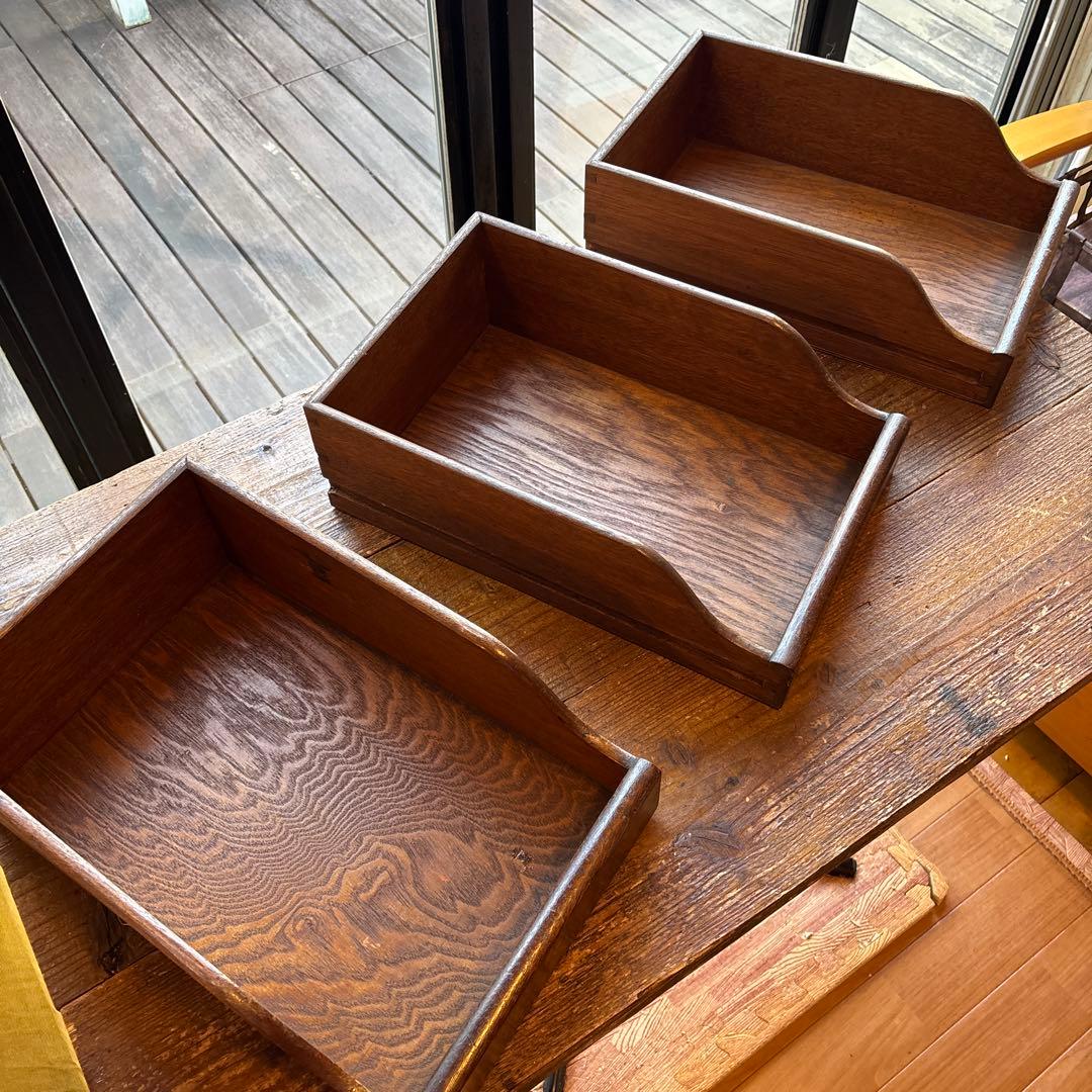 3個セット　木製　ボックス　引出し　引き出し　ヴィンテージ アンティーク