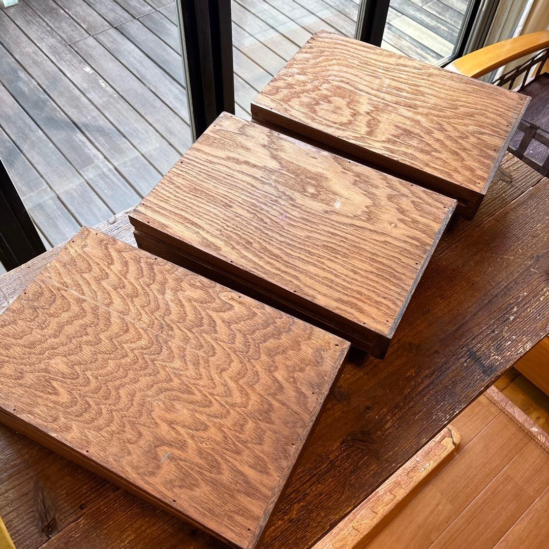 3個セット　木製　ボックス　引出し　引き出し　ヴィンテージ アンティーク