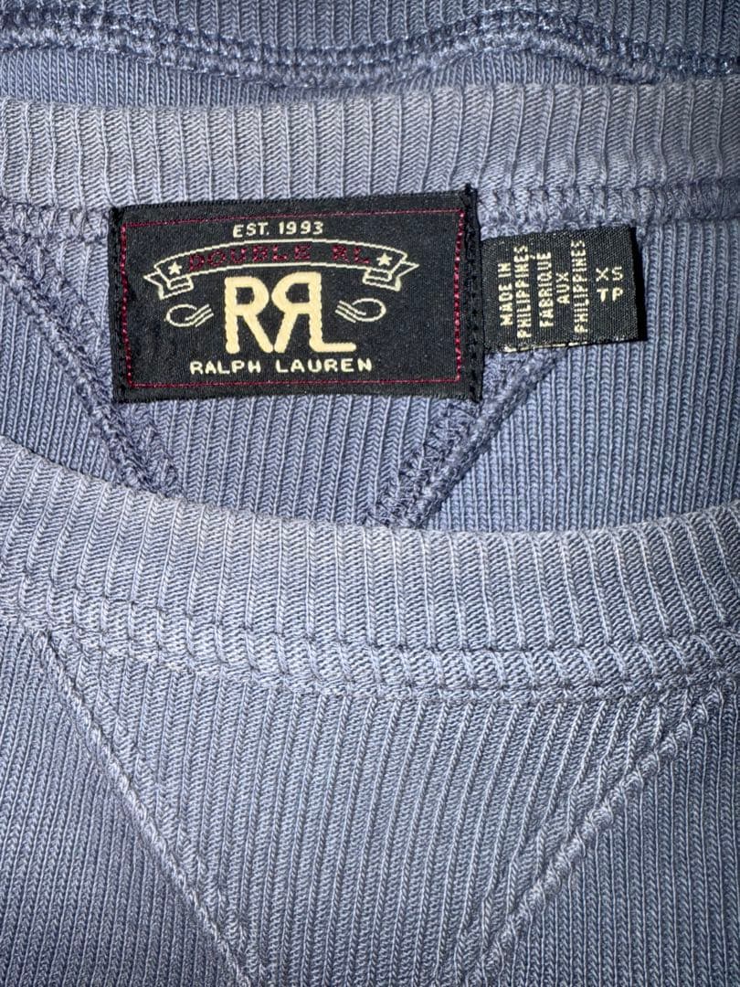 ダブルアールエル　UNIONロゴ スウェット フェード加工　ウォッシュ加工