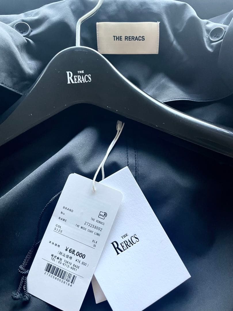 【美品】THE RERACS /モッズロングコート　BLACK 36