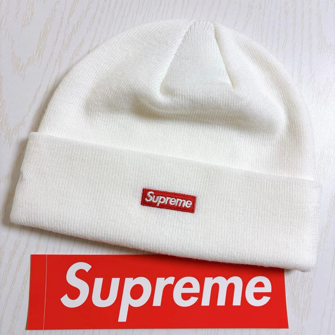 Supreme NEW ERA ニット帽　ビーニー　Sロゴ ホワイト　白　雪