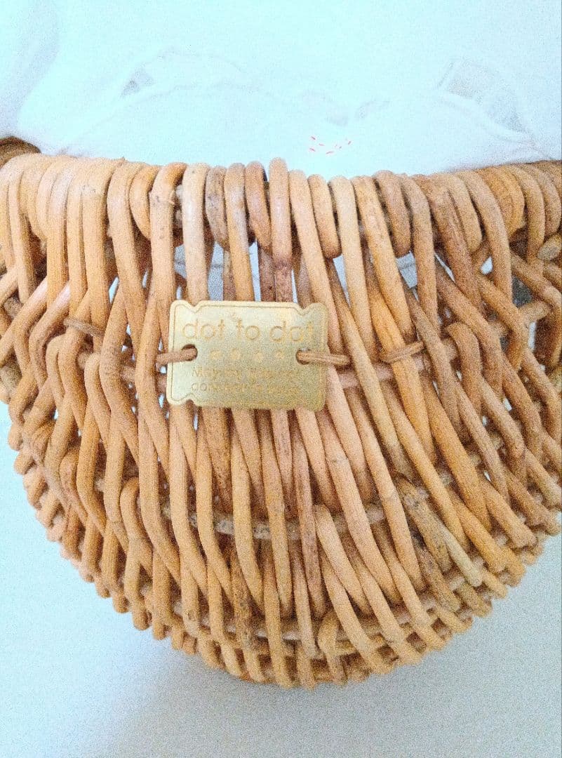 新品タグ付き堀川波さんdot to dotアンティークレース付きカゴバッグ