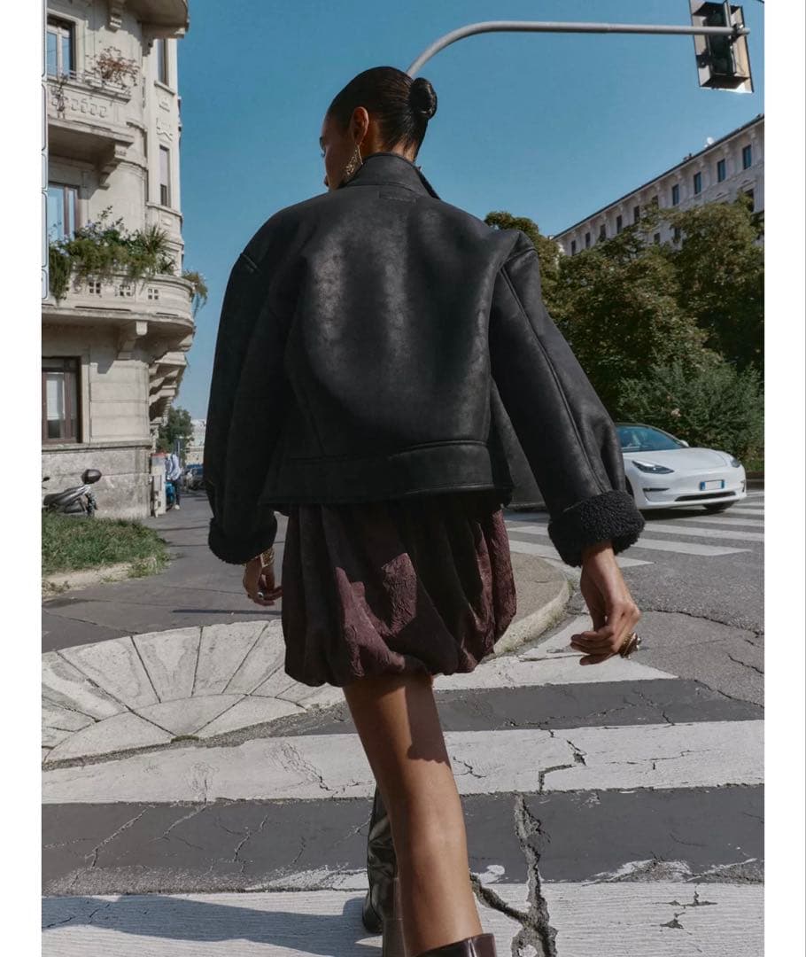 タグ付新品★ZARAの80%ダウン-20%フェザーフーデッドジャケット★Mサイズ