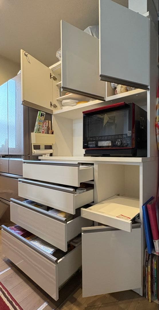 11/14日で削除　ニトリ　食器棚　120cm キッチンボード白