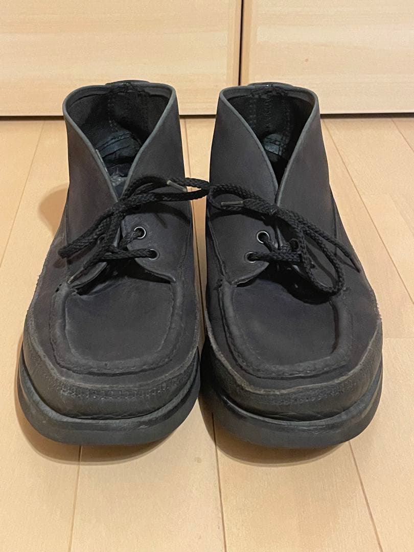 ラッセルモカシン　黒ヌバック製モカシンブーツ　9サイズ相当