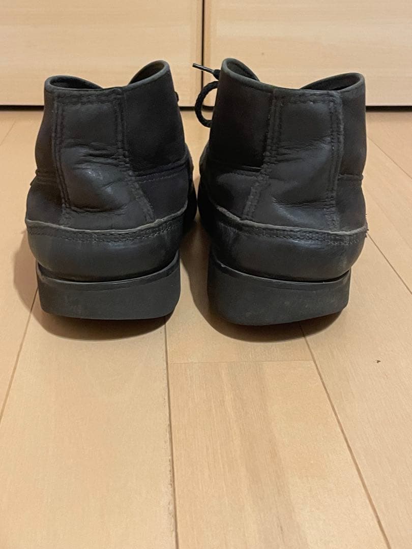 ラッセルモカシン　黒ヌバック製モカシンブーツ　9サイズ相当
