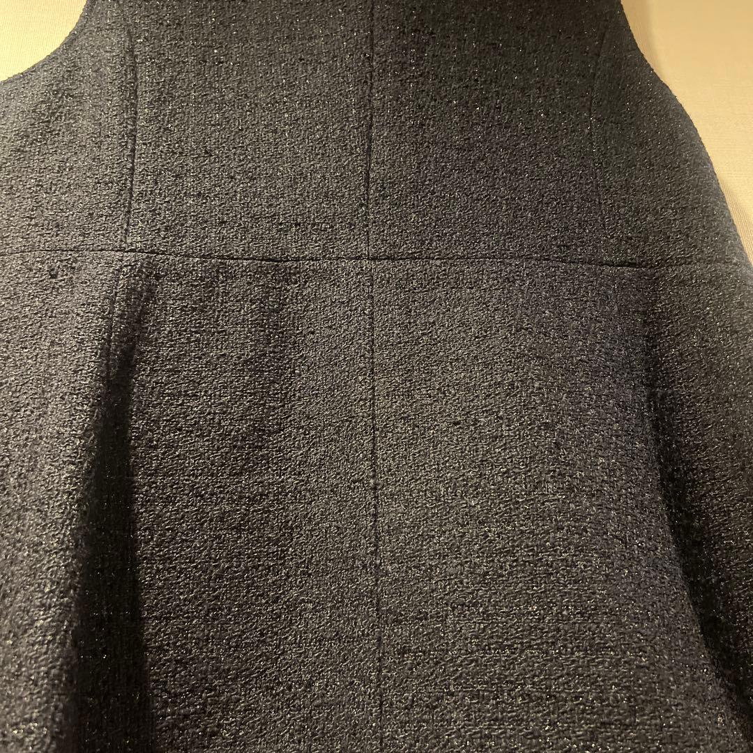 any sis ベスト　ツイード　ペプラムジレ