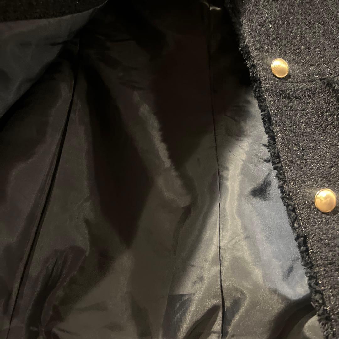 any sis ベスト　ツイード　ペプラムジレ