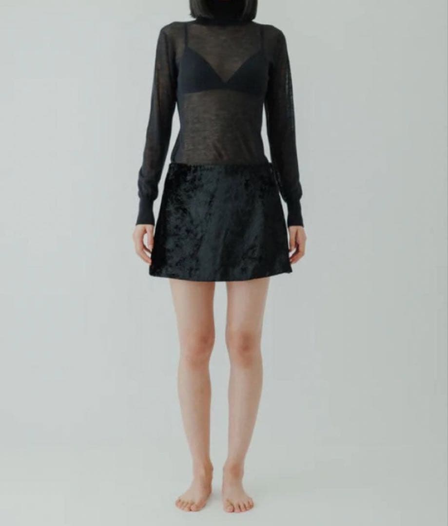 美品 ＊ yobiotop ＊ Velvet mini skirt