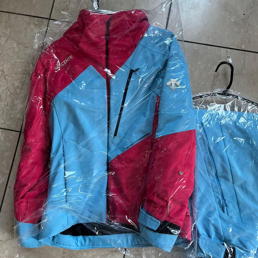 DESCENTE スキーウェアセット 赤/青ユニセックスssサイズ