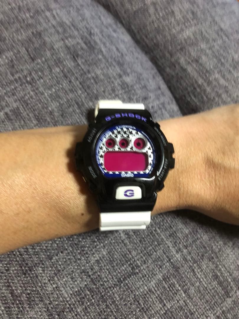 【美品】G-SHOCK DW6900 ホワイト×ブラック×パープル