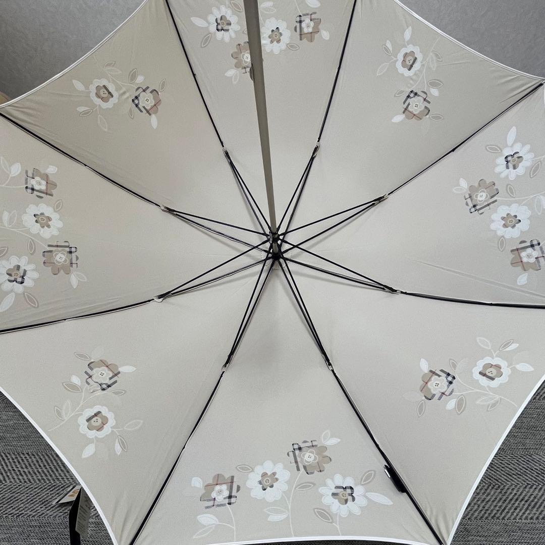 極美品タグ付き　BURBERRY バーバリー　花柄ノバチェック　晴雨兼用UV日傘