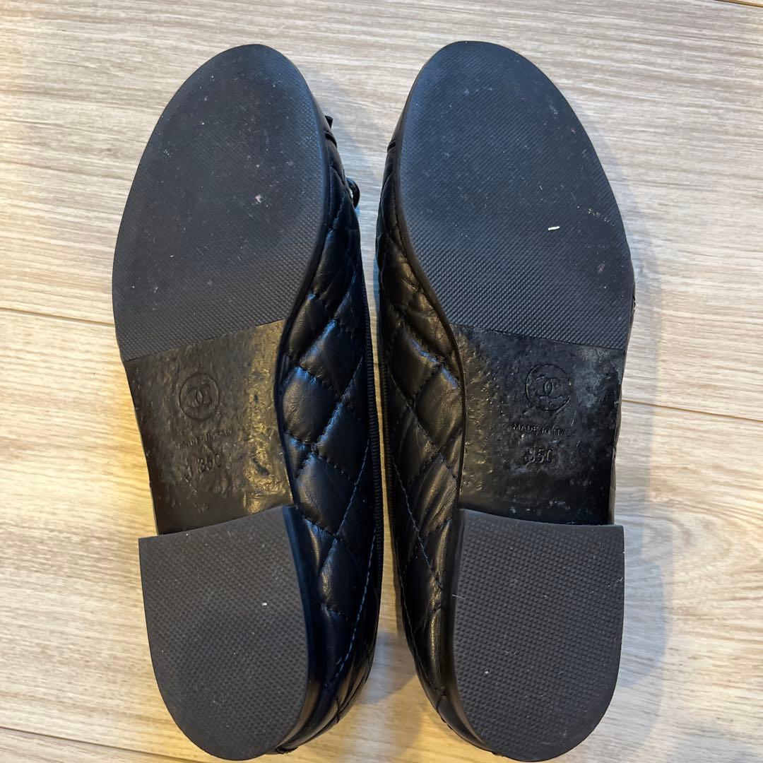 CHANEL ブラック バレエシューズ　35