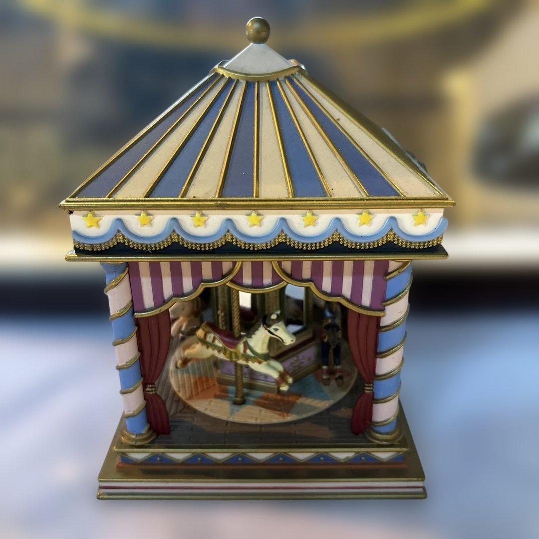 むらいこうじ　メリーゴーランド　回転木馬　オルゴール　ヴィンテージ　雑貨　完動品