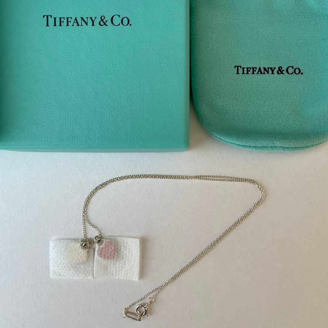 Tiffany & Co. ダブル ハート タグ ペンダント シルバー（ミニ）