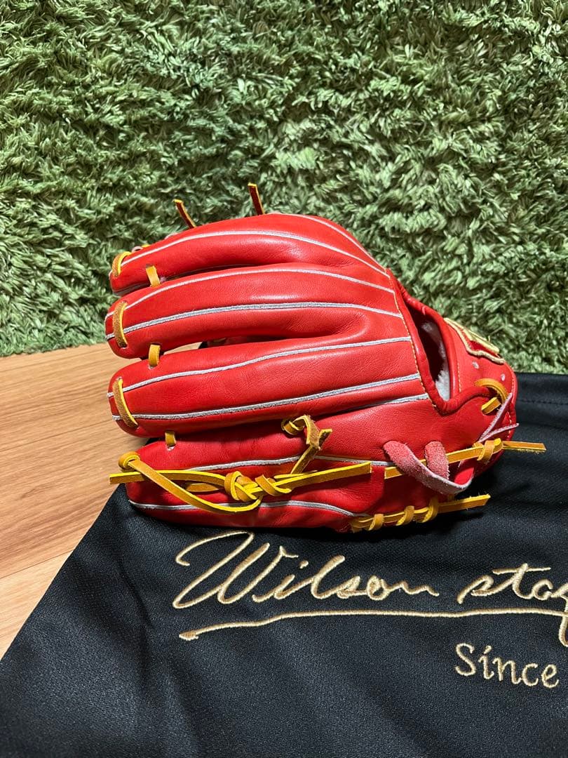 ウィルソンスタッフ デュアル 硬式内野手用DO型 Eオレンジ×タン紐