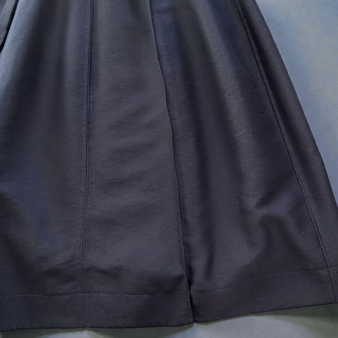 ESTNATION/エストネーション ダブルクロスVネックワンピース　紺　長袖