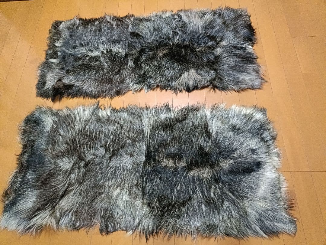 天然毛皮ラグ 5枚セット カウ ゴートスキン ムートン インテリア 北欧風