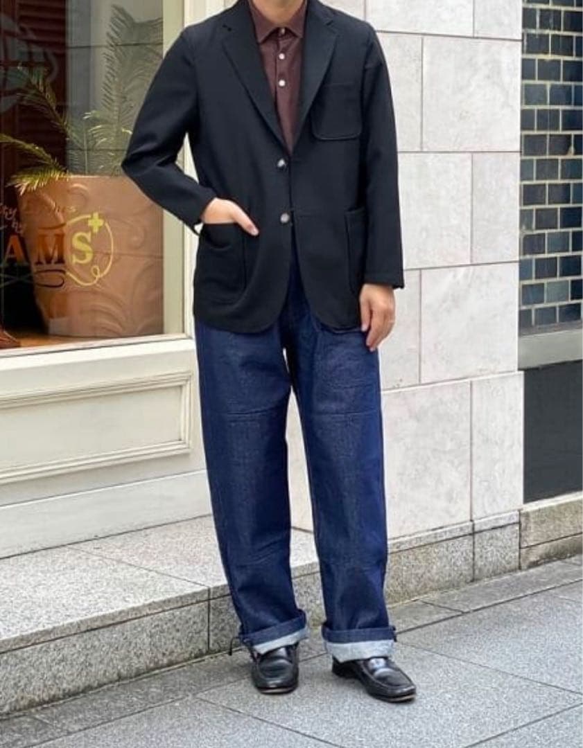 BEAMS PLUS ブラック ウール100% コンフォート ブレザー 秋冬