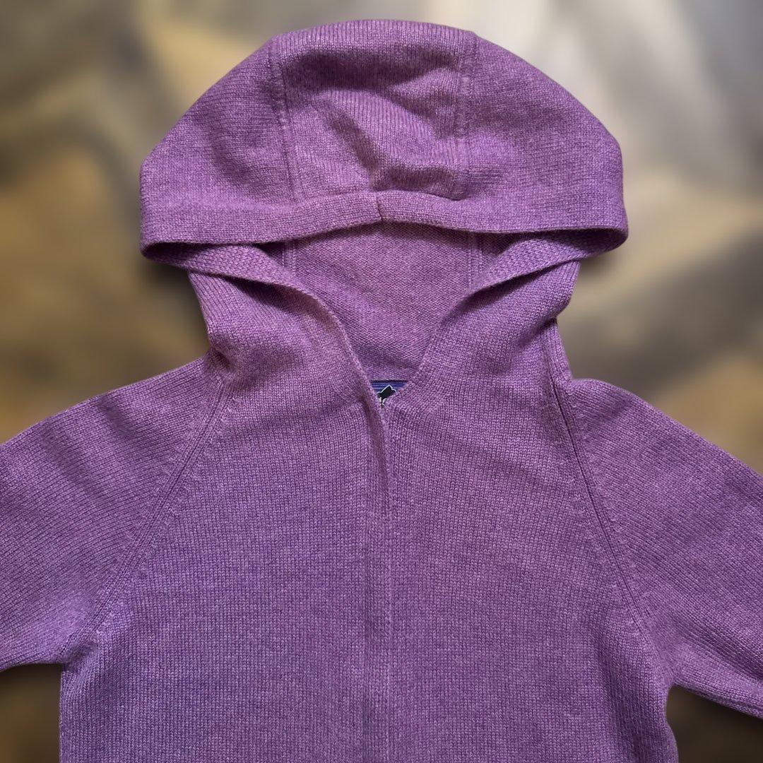 パタゴニア　カシミヤ　100% ニットパーカー　パープル　S