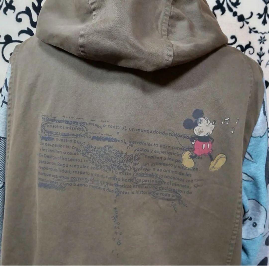 1回着 Desigual Disny ミッキーコラボ モッズコート