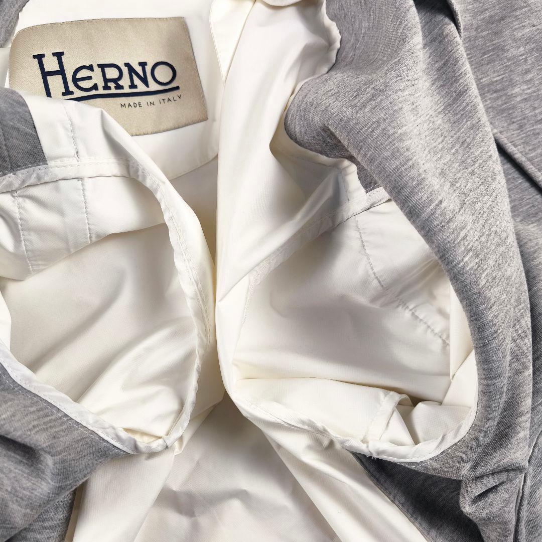 【みっちゃん様】HERNO ヘルノ ジップアップ 切り替え パーカー 48 L