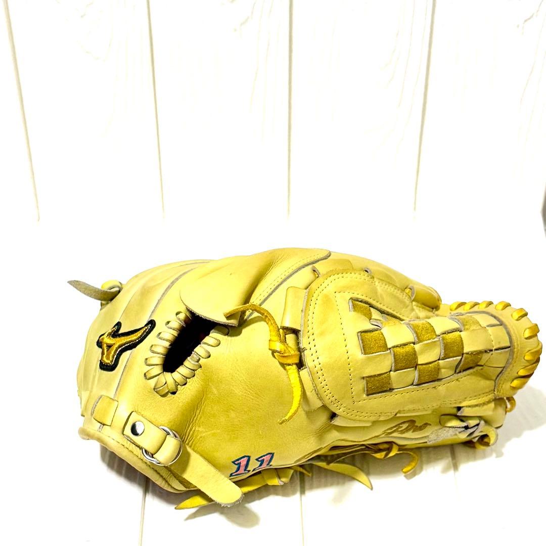 Mizuno Pro 軟式 グローブ イエロー