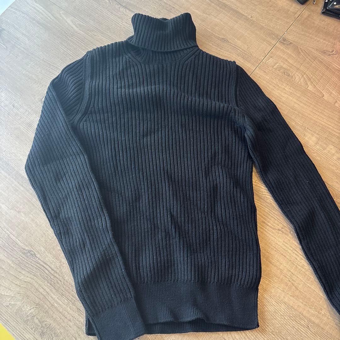 DOLCE & GABBANA ブラックタートルネックセーター M