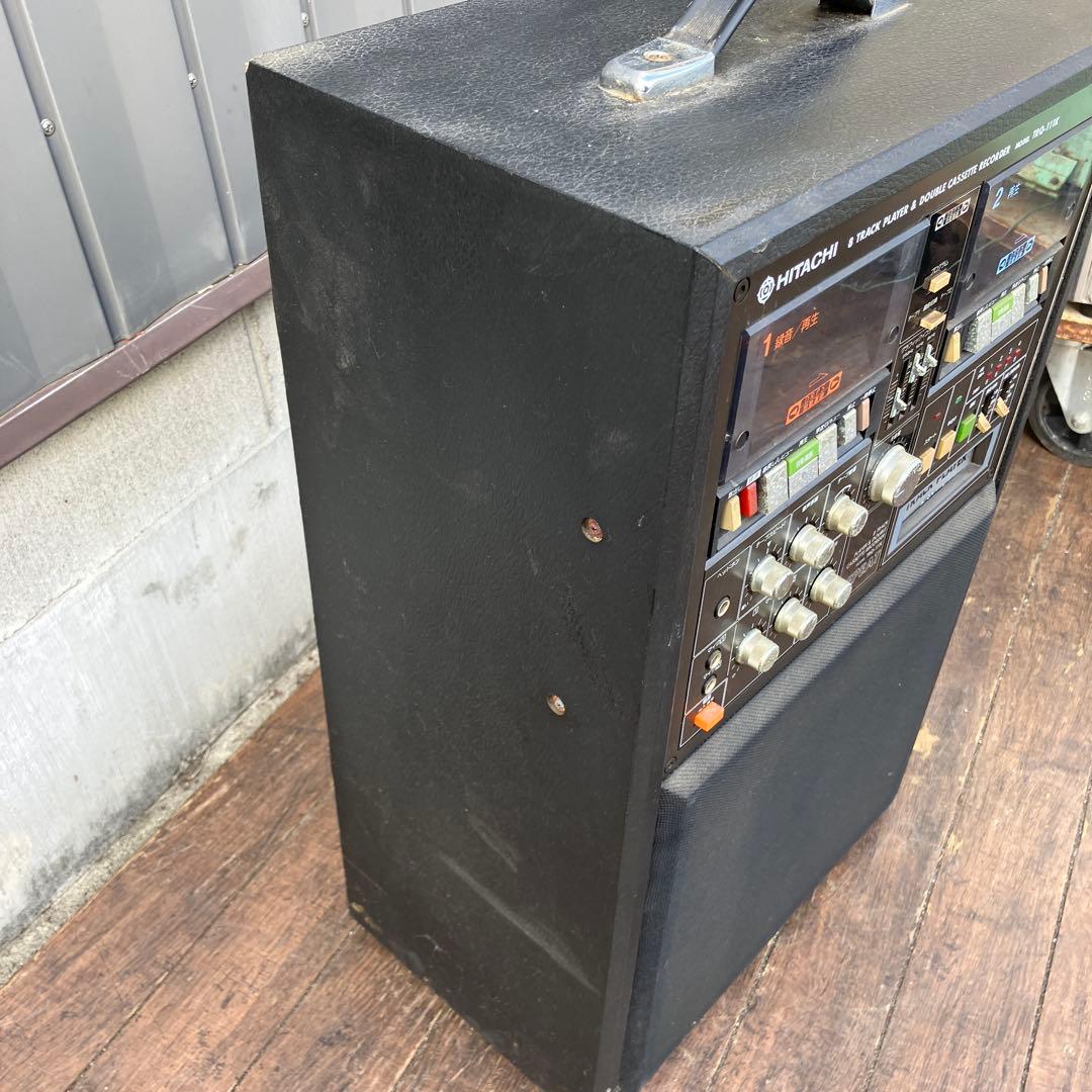 D-4 日立 8トラック プレーヤー ダブルカセットレコーダー TRQ-111K