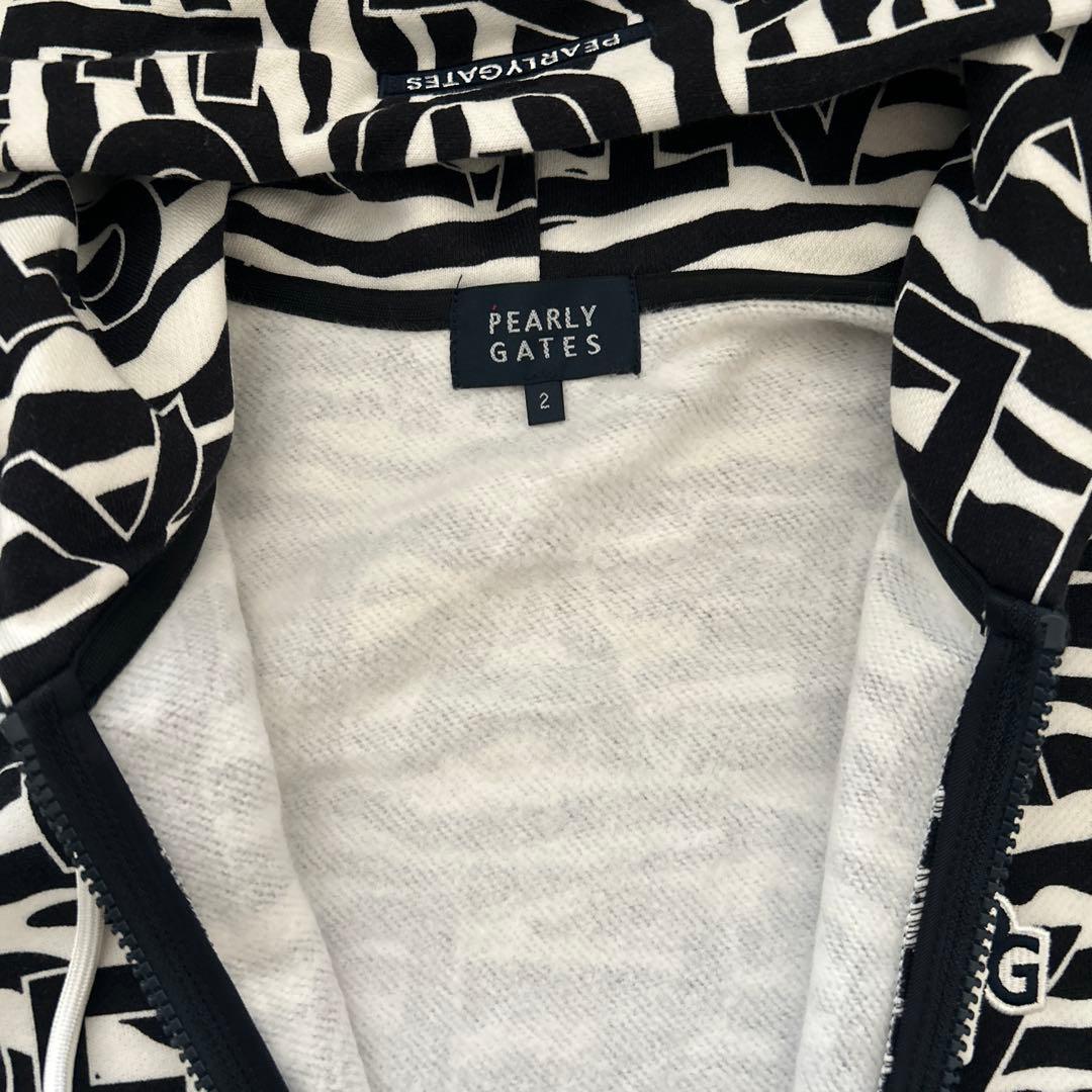 PEARLY GATES フーディー サイズ2 ブラック/ホワイト