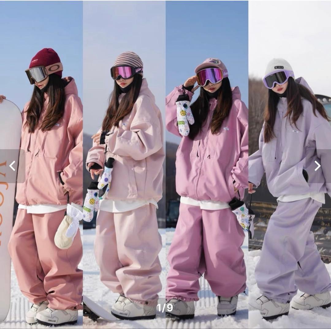 スノーボードウェア キャンディピンク Sサイズ上下セット